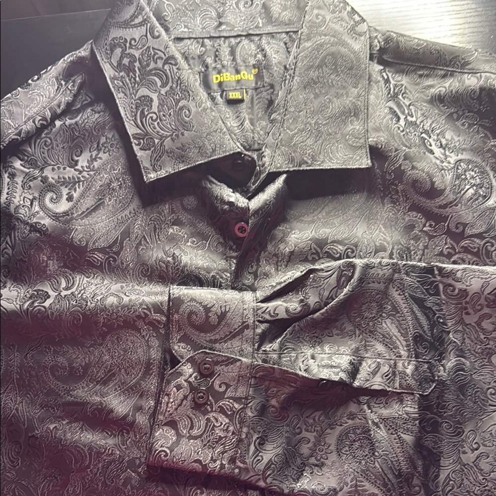 Diba Men's Black Paisley Shirt